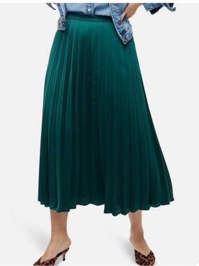 J. Crew  Pleated Midi Marcia Skirt